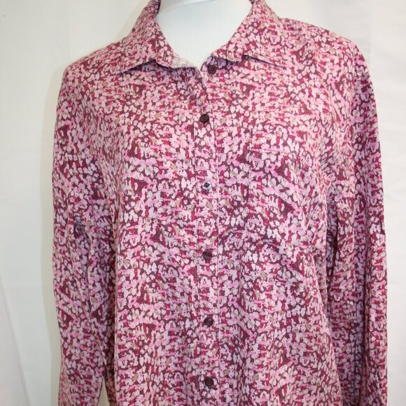 Calvin Klein Jeans womens Abstract button up shirt Size Large - Picture 3 of 6